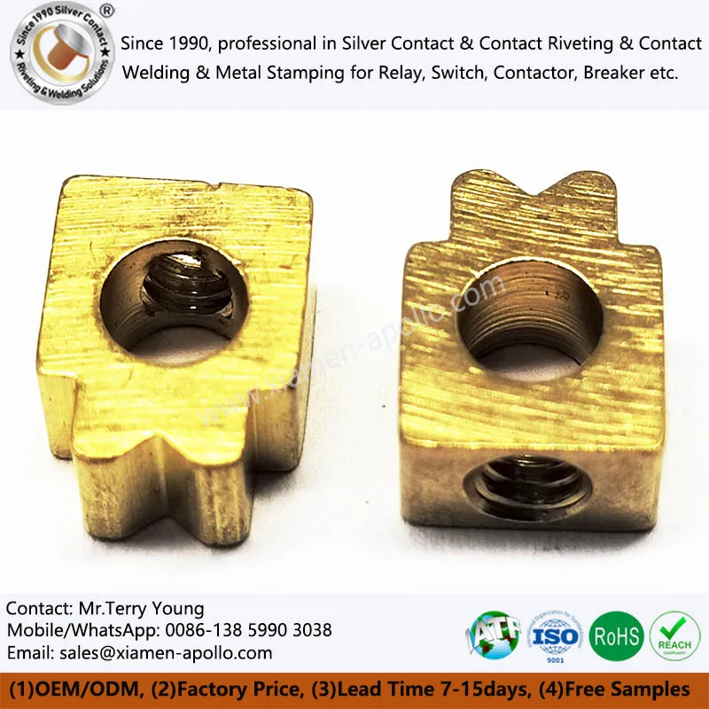 Brass Contacts Crimp Terminal Block Assembly For Socket Switch Brass Contacts Crimp Terminal Block Assembly For Socket Switch